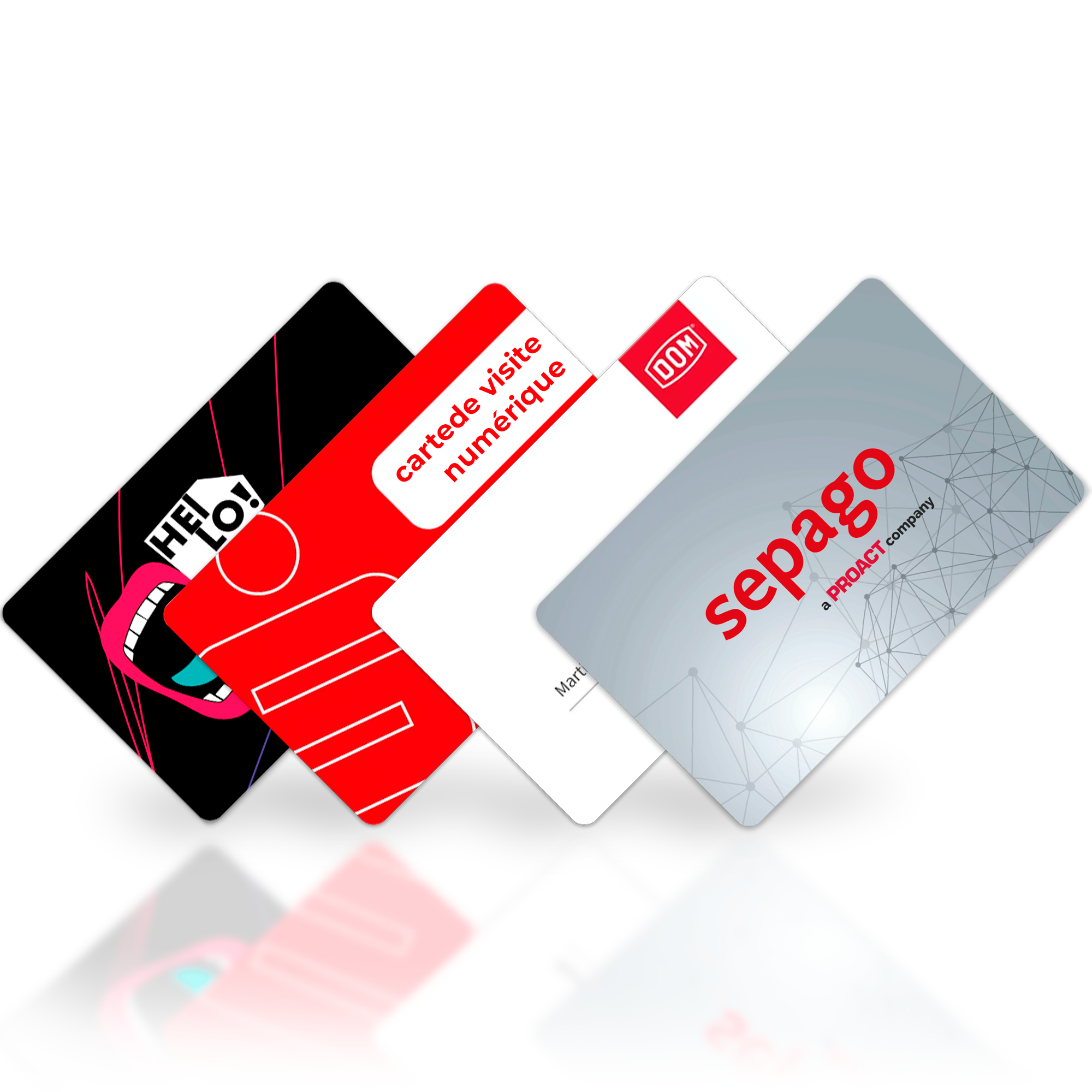 Badge à puce personnalisable - carte de visite numérique NFC